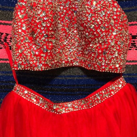 Red Formal Short Dress - Picture 8 of 11